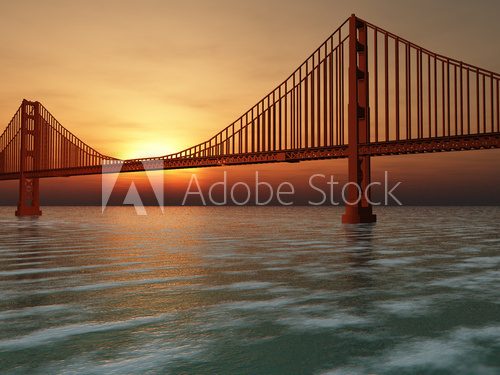 Fototapeta Ilustracja Golden Gate Bridge