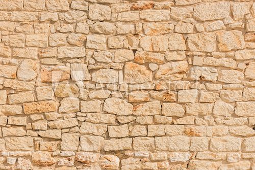 Fototapeta Kamienna ściana stara lekka beżowa tło tekstury struktura