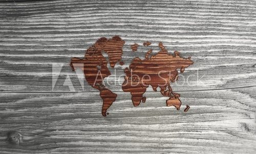 Fototapeta Klasyczny międzynarodowy symbol w stylowym drewnianym tle