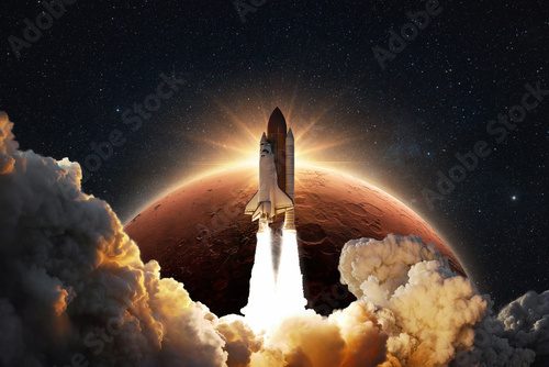 Fototapeta Kosmiczny start ku Marsowi