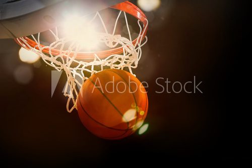 Fototapeta Koszykówka punktacji koszyk na arenie sportowej