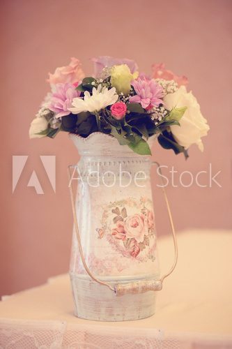 Fototapeta Kwiaty w wazonie vintage