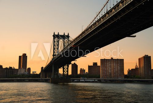 Fototapeta Manhattan Bridge słońca