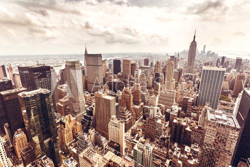 Fototapeta Manhattan skyline widok z lotu ptaka