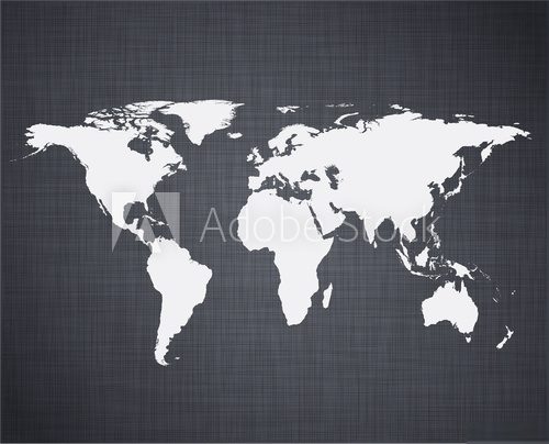 Fototapeta Mapa świata biały.