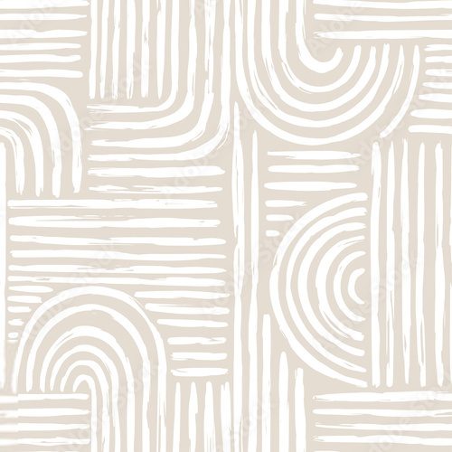 Fototapeta Minimalistyczna geometria w beżu i bieli