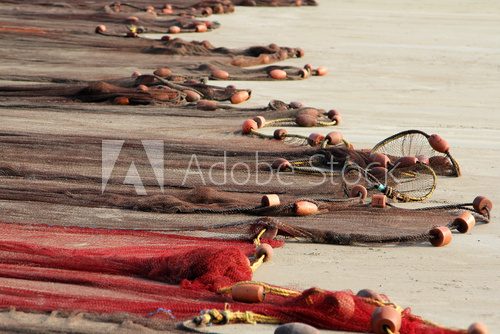 Fototapeta Morska sieć wzorów na plaży