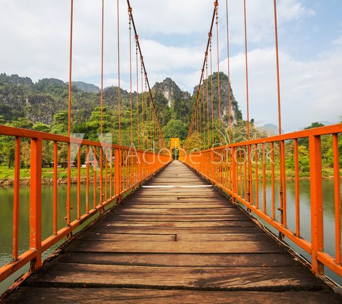 Fototapeta Most w Vang Vieng