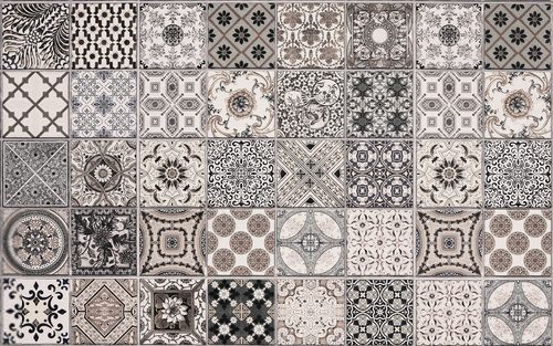 Fototapeta Mozaika delikatnych wzorów i kwiatów