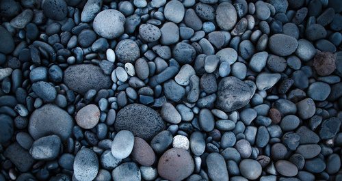 Fototapeta Naturalna tekstura otoczaków w szarościach
