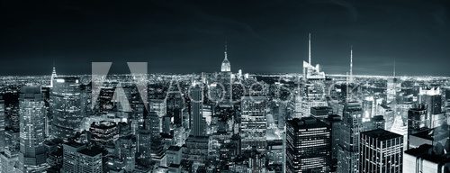 Fototapeta New York City Manhattan skyline w nocy