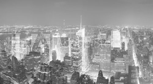 Fototapeta New York City Manhattan Times Square panoramę z lotu ptaka panoramę