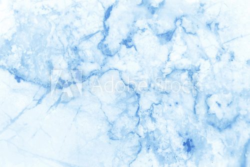 Fototapeta Niebieska pastelowa marmurowa tekstura o wysokiej rozdzielczości na tle i luksusowy ceramiczny licznik, widok z góry naturalnego kamienia płytek w bezszwowym wzorze.