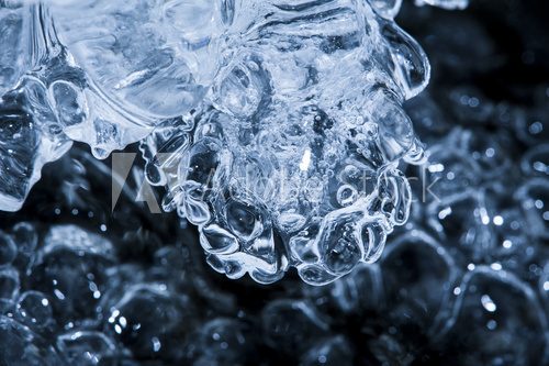 Fototapeta niebieski lód w szczegółach - makro tekstury