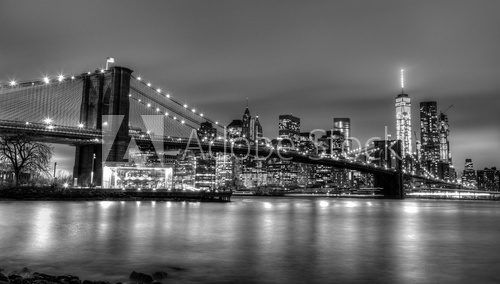Fototapeta NYC  - Brooklyn w monochromacie