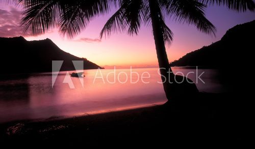 Fototapeta Opunohu Bay Sunset Moorea Tahiti