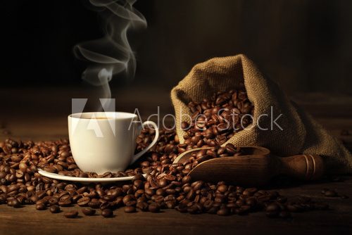 Fototapeta palenie kawy