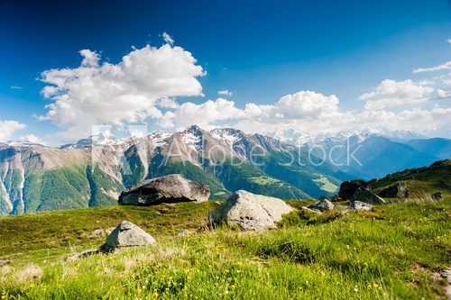 Fototapeta panorama górska od fiescheralp