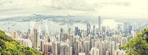 Fototapeta panorama hong kong, Chiny