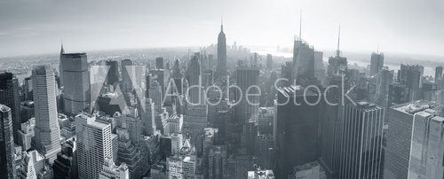 Fototapeta Panoramę Nowego Jorku czarno-białe