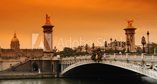 Fototapeta Paris Pont Alexandre 3 and Invalides