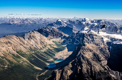 Fototapeta Pasmo górskie widok od Mt świątyni, Banff NP, Alberta, Kanada