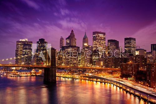 Fototapeta Piękne nocne niebo Nowego Jorku