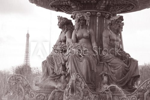 Fototapeta Place de la Concorde i Eiffel Tower, Paryż, Francja