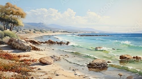 Fototapeta Plaże i zatoki wybrzeża Morza Śródziemnego w Grecji