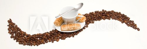 Fototapeta Przerwa idealna. Ciasteczka i kawa. 