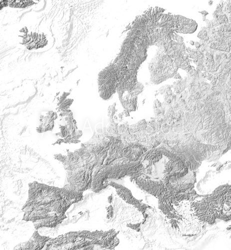 Fototapeta Relief mapa Europy