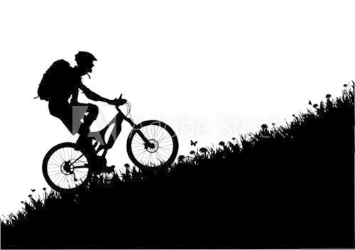 Fototapeta rowerzystów górskich