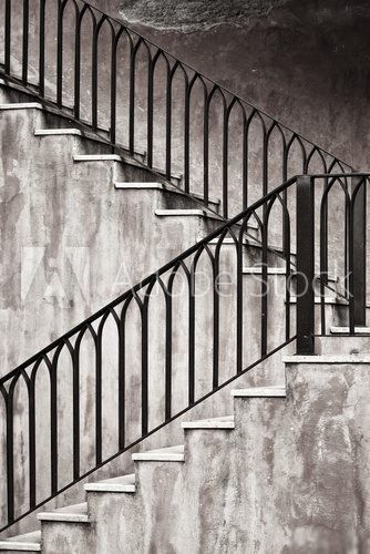 Fototapeta Stare metalowe schody