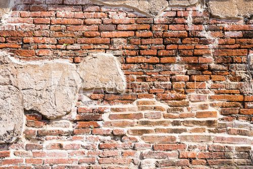 Fototapeta Starożytny fragment muru ceglanego