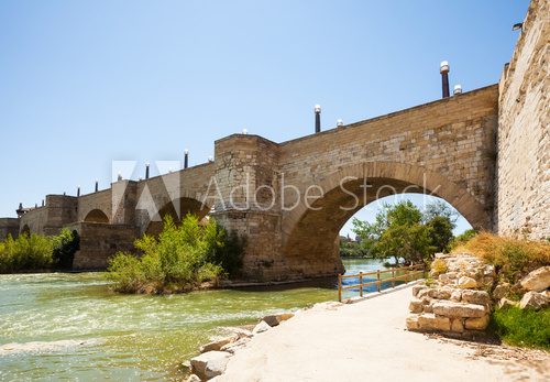 Fototapeta Stary kamienny most nad Ebro