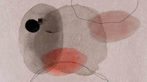 Fototapeta Tapeta z abstrakcyjnym wzorem akwarelowym