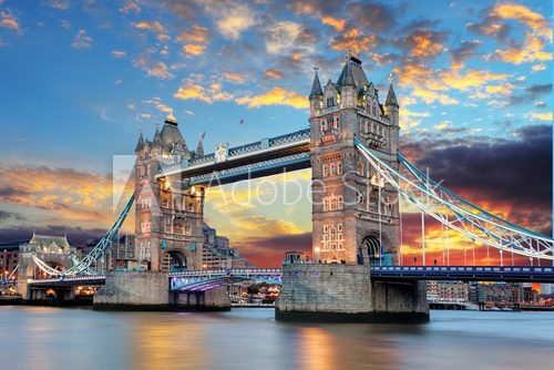 Fototapeta Tower Bridge w Londynie, Wielka Brytania