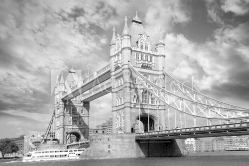 Fototapeta Tower Bridge w stylu czarno-biały w Londynie, Wielka Brytania