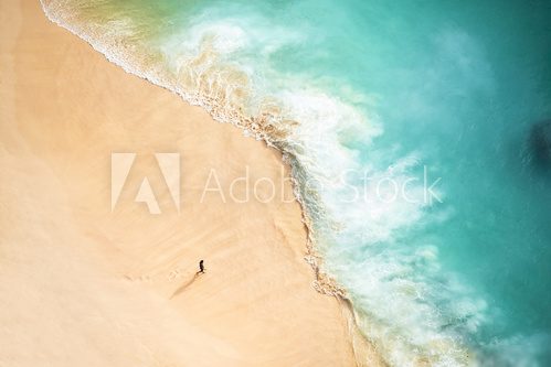 Fototapeta Turkusowa plaża z widokiem z góry