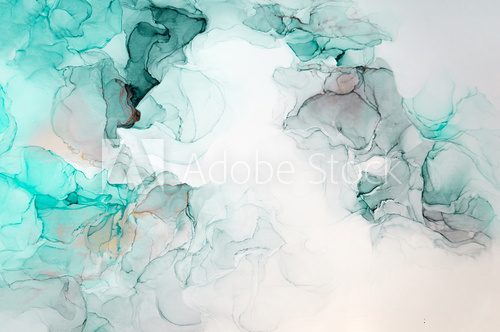 Fototapeta Turkusowe przejścia w abstrakcyjnej formie
