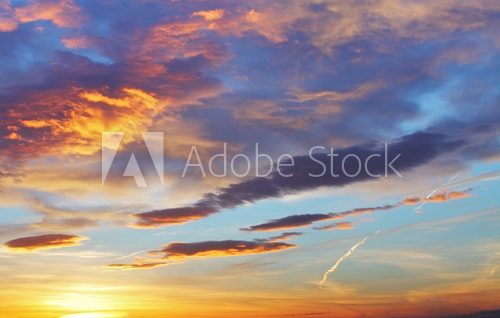Fototapeta Tylko niebo zachód / wschód słońca