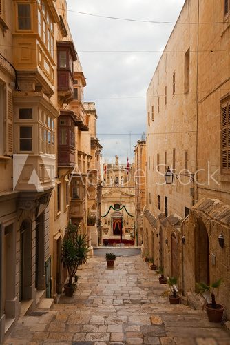 Fototapeta Ulica w starym Valletta
