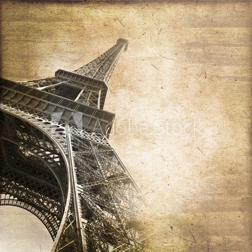 Fototapeta Vintage Tour Eiffel, format carré