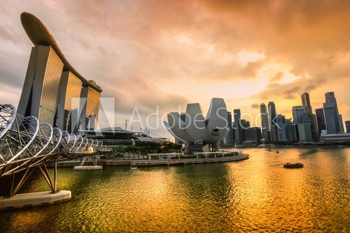Fototapeta W oczach śpiącego Singapuru