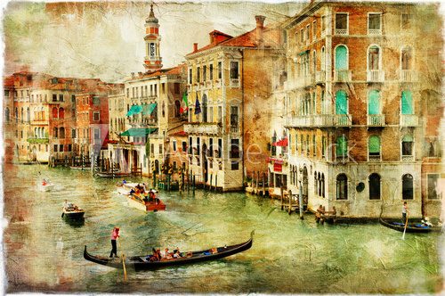 Fototapeta Wenecja - grafika w stylu malarstwa