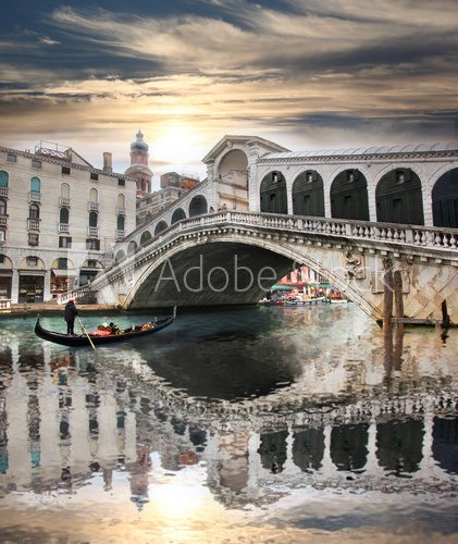 Fototapeta Wenecja z mostu Rialto we Włoszech
