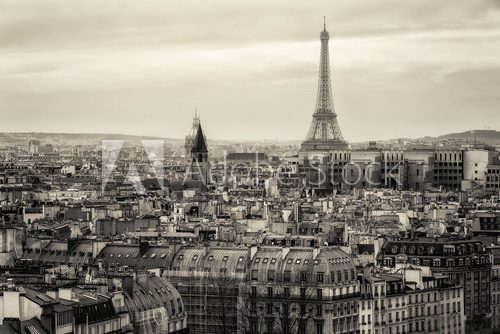Fototapeta Widok na Paryż i wieżę Eiffla z góry
