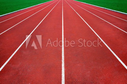 Fototapeta Widok toru lekkoatletycznego w perspektywie