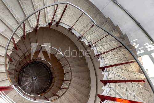 Fototapeta Widok z góry spiralne schody