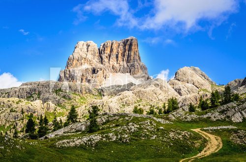 Fototapeta Włoscy dolomity kształtują teren, dolomit góry, Włochy
